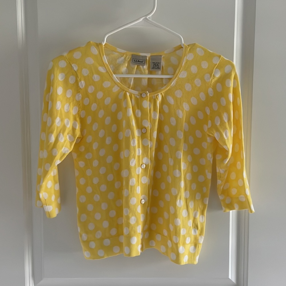 Sweet Little Sweater LLBean Cardigan Girls Medium 10-12